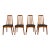 Set 4 Danish Mid Century Modern "Eva" Teak Dining Chairs by Niels Koefoed 1964 For Sale