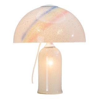 Table Lamp in Bubble Glass with Rainbow Coloured Details from Doria Leuchten, 1970s For Sale