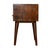 Metal Solid Chestnut Night Table With Brass Details For Sale - Image 7 of 8