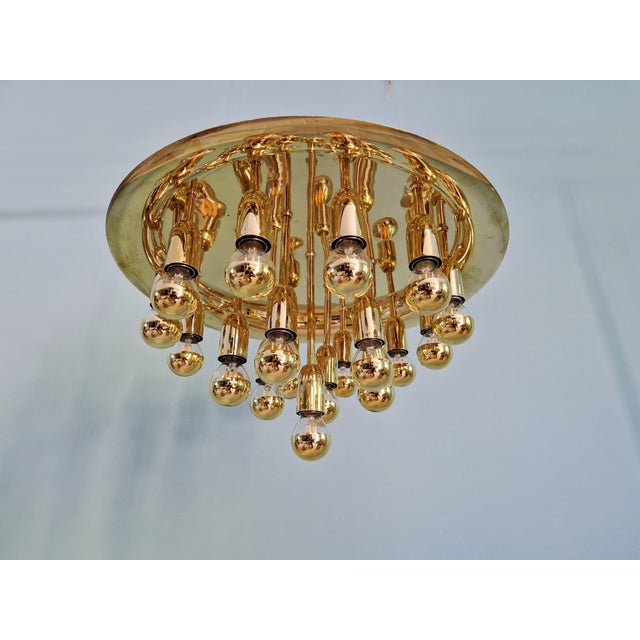 Space Age Brass Sputnik Ceiling Light, 1970s For Sale - Image 14 of 14