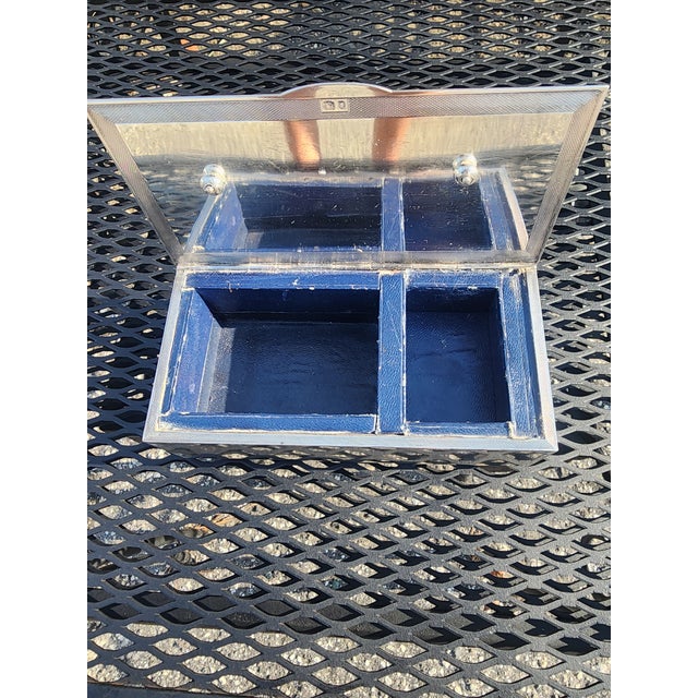 Mid-Century Modern Sterling Silver Bridge Playing Card Box For Sale - Image 3 of 6