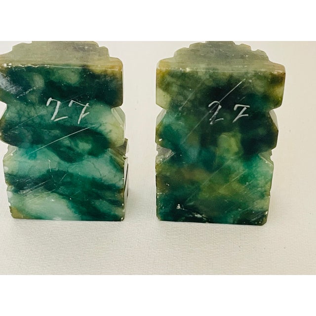 Traditional Antique Pair of Aztech Jade Bookends For Sale - Image 3 of 6