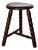 Vintage Wooden Tripod Milking Stool, 1980s For Sale