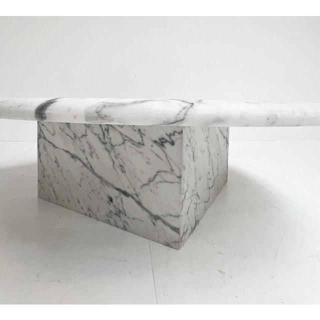 Gray Carrera Marble Coffee Table, 1980s For Sale - Image 8 of 15