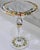 Antique Bohemian Hand-Painted Floral Glass Compote Tazza For Sale - Image 4 of 8