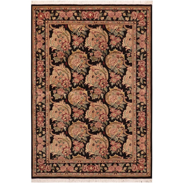 1980s Art Nouveau William Morris Wool Area Rug - 6'1" X 9'1" For Sale - Image 10 of 10