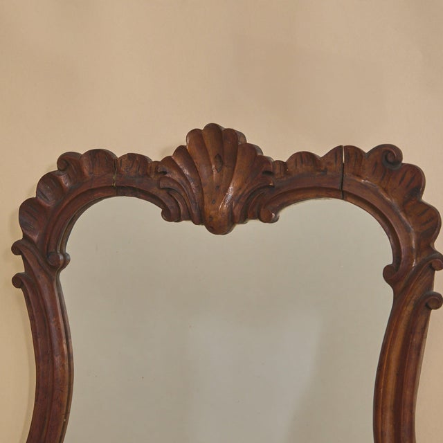 Petite 19th Century French Carved Wood Wall Mirror - 2 Available For Sale - Image 4 of 8