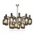 Vintage Italian Chrome and Smoked Glass Chandelier, 1970 For Sale - Image 17 of 17