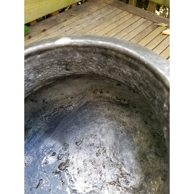 Metal Antique Copper Pakistani Large Curry Pot For Sale - Image 7 of 12