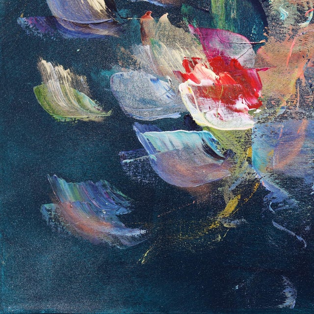 My Inner Child Garden - Large Soft Abstract Floral Painting Original Artwork by Vé Boisvert For Sale - Image 4 of 9