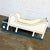 Awesome vintage white toddler sleigh style bed or dog bed with blue trim and nail head design. Beautiful rather rustic...