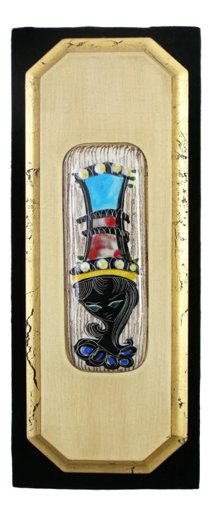 1960s Fantoni-Style Ceramic Wall Plaque