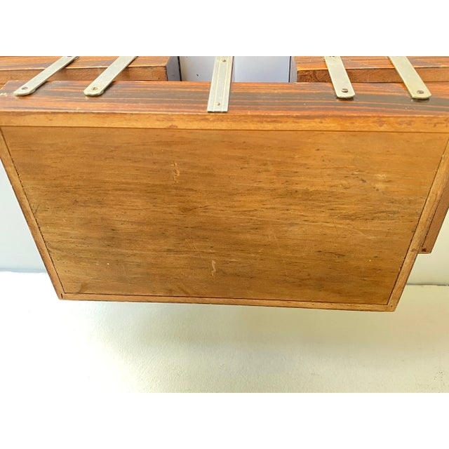 Macassar Brown Ebony and Satin Wood Game Box, France, 1940s For Sale - Image 11 of 12