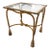 Vintage Hollywood Regency Gilt Rope & Tassel Glass Drinks Table For Sale