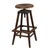 Industrial Antique 1910s 30" Tall Industrial Architect's Draftsman Stool - Adjustable Wood & Cast Iron Swivel Seat For Sale - Image 3 of 18
