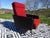 Black Vintage Red and Black Chairs with Compass Feet, 1970s, Set of 2 For Sale - Image 8 of 18