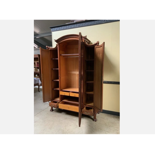 1910s Antique Art Nouveau Wardrobe from École Nancy, 1910 For Sale - Image 5 of 12