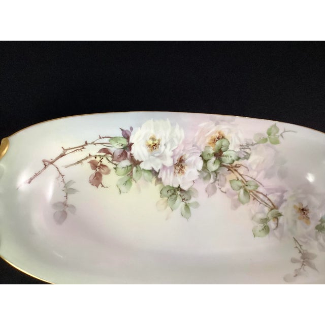 Limoges, France Antique Tressemann & Vogt Limoges Oval Porcelain Platter For Sale - Image 4 of 6