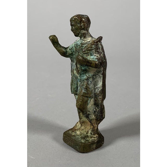 Neoclassical Bronze statuette of a Roman emperor in the style of ancient Rome, 1st-2nd century For Sale - Image 3 of 6