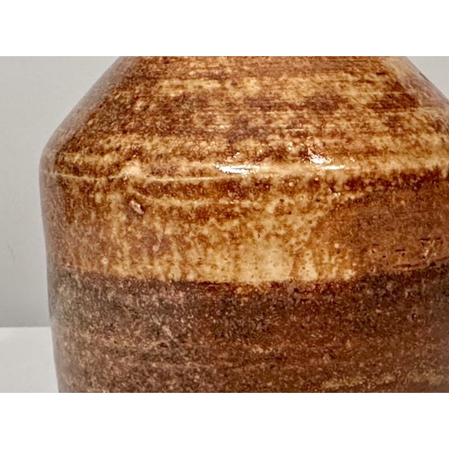 Earth Glazed Studio Ceramic Art Vase from Omega, 1980s For Sale - Image 6 of 12