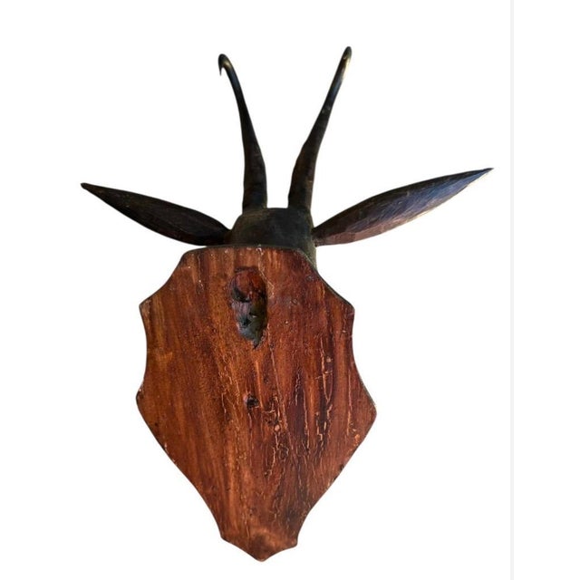 1980s Black Forest Goat Chamois Deer Head For Sale - Image 5 of 5