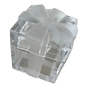 Tiffany & Co. Crystal Box With Frosted Bow - NWT