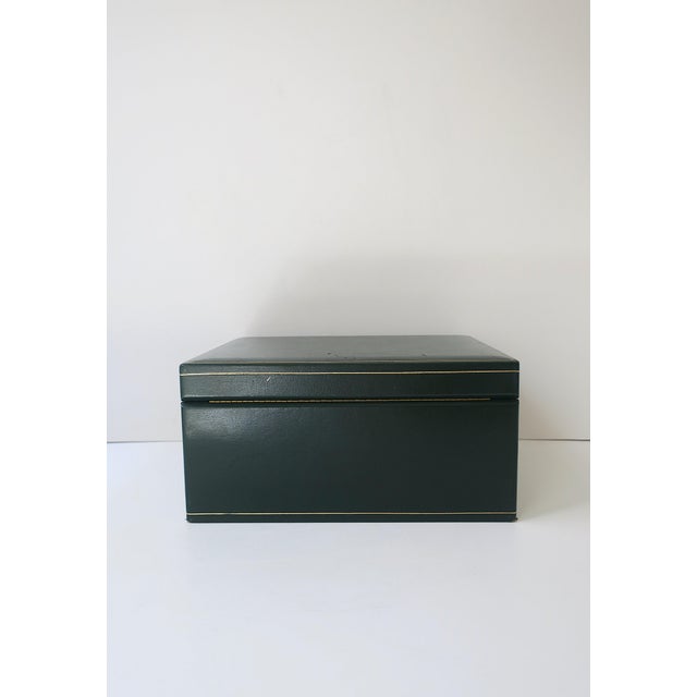 Italian Leather Jewelry Box, Late-20th Century, Italy For Sale - Image 17 of 17