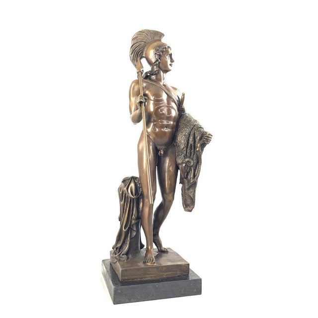 20th Century Bronze Figure of a Classical Greek Warrior For Sale - Image 3 of 7