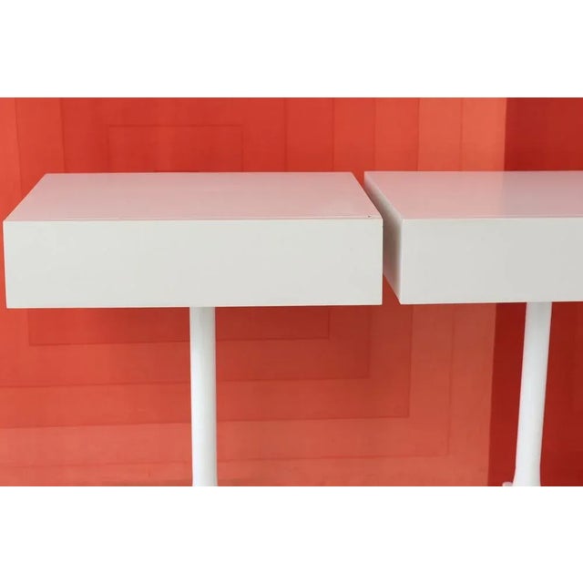 Ivory Pedestal End Tables by George Nelson for Vitra, 1960s, Set of 2 For Sale - Image 8 of 11