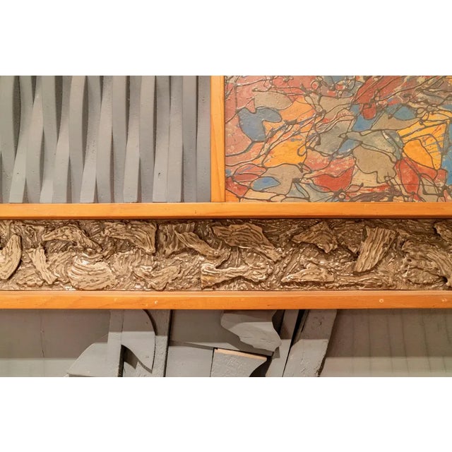 Metal Italian Decorative Mixed Technique Triptych, 1987, Set of 3 For Sale - Image 7 of 13