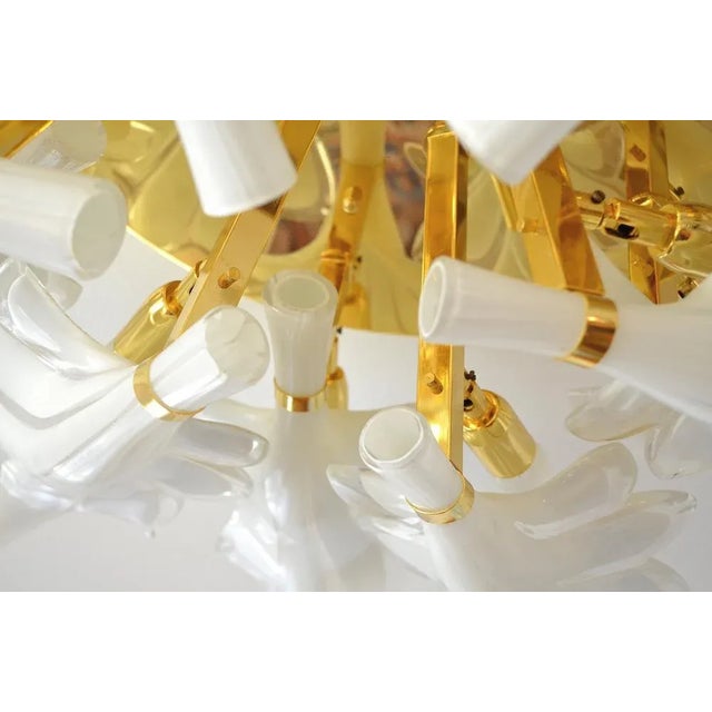 Royal Murano Glass Flush Mount attributed to Franco Luce for Seguso, 1970s For Sale - Image 9 of 12