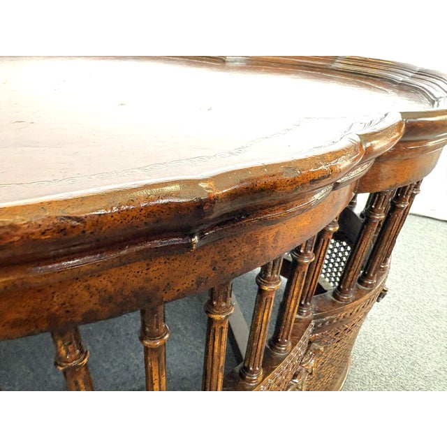 Vintage John-Richard European Crossroads Collection French Cane Coffee Table For Sale - Image 17 of 18