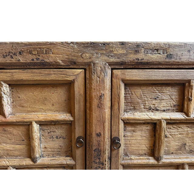 Tan Antique Brick Elm Sideboard For Sale - Image 8 of 10