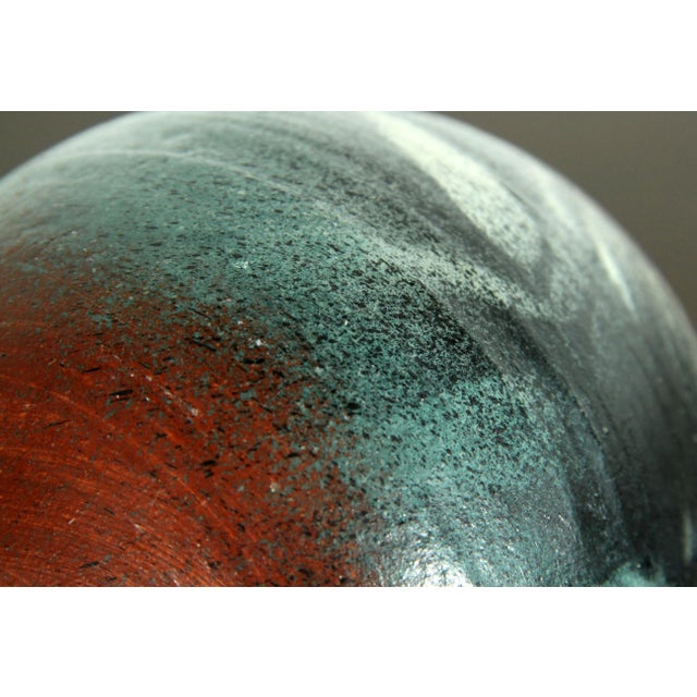 Vintage Raku Studio Art Pottery Vase For Sale In Providence - Image 6 of 10