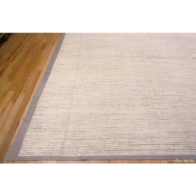 2020s Trendy Large Ivory Decorative Contemporary Modern Area Rug For Sale - Image 5 of 6