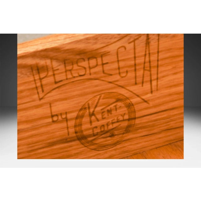 Pair Kent Coffey Perspecta Rosewood Pecan Nightstands Tables For Sale - Image 11 of 13