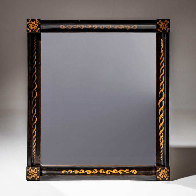 Wood Biedermeier Ebonized Mirror, 1820 For Sale - Image 7 of 7