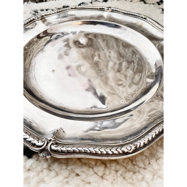 1920s Antique Christofle Silver Tray From Grand Hotel in Cannes For Sale - Image 5 of 10