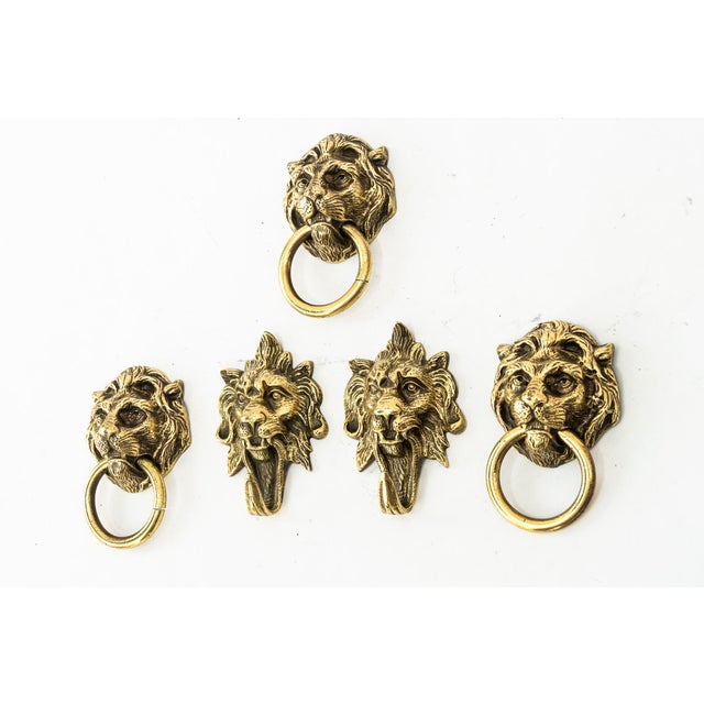 Art Deco Lion Hooks, Vienna, 1920s, Set of 5 For Sale - Image 4 of 8