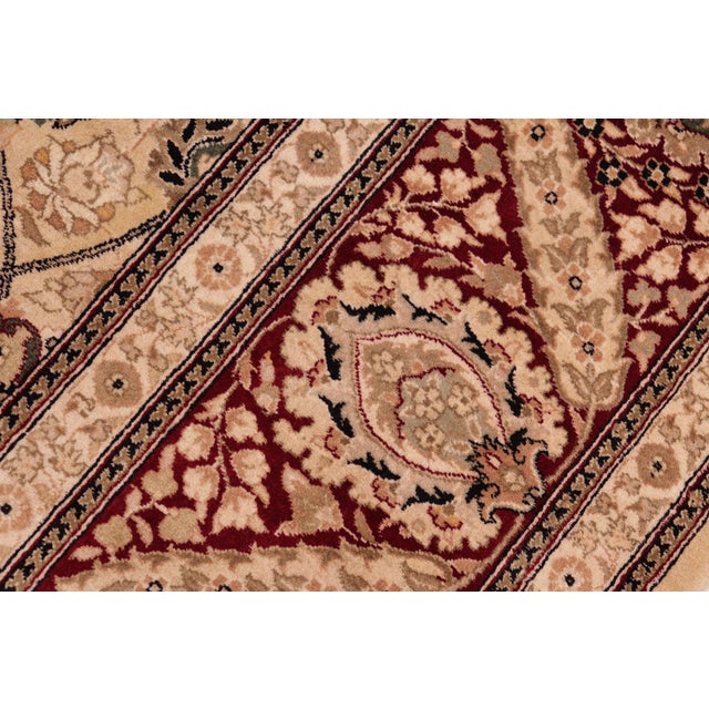 1990s Elegant Pak-Persian Beige/Red Wool Rug - 8'0'' X 10'2'' For Sale - Image 5 of 9