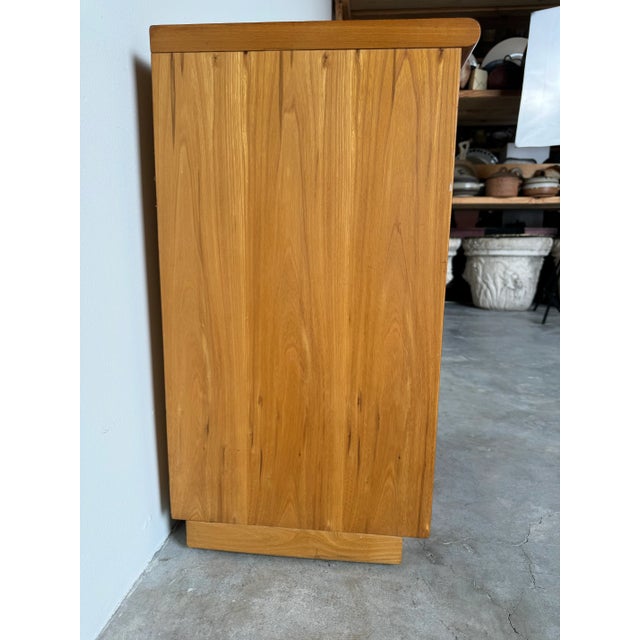 Brown 1970's Mid-Century Modern Blonde Pecan Night Stand End Side Table For Sale - Image 8 of 12