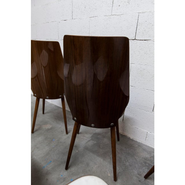 Baumann Chairs Model 840 G2s in Varnished Mahogany Finish, 1963, Set of 6 For Sale - Image 10 of 18