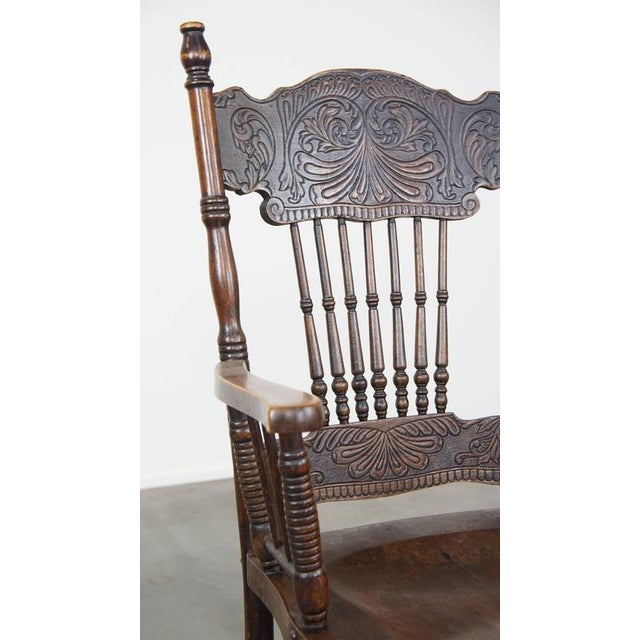 English Bar Chair with Wood Carvings For Sale - Image 10 of 12