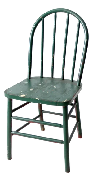 Vintage Green Windsor Style Farmhouse Chair