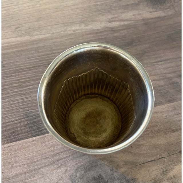 Vintage Silverplate Half-Fluted Julep Tumbler Cup For Sale - Image 4 of 7