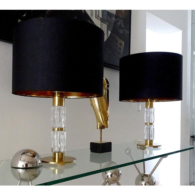 1960s Large Vintage Glass Table Lamps from Kaiser Leuchten, Set of 2 For Sale - Image 5 of 15