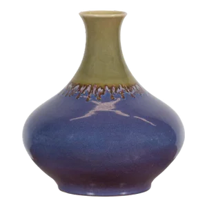 Contemporary Purple & Green Ceramic Vase