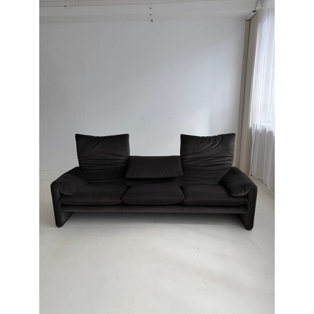 Maralunga 3-Seater Sofa by Vico Magistretti for Cassina, 1970s For Sale - Image 12 of 18