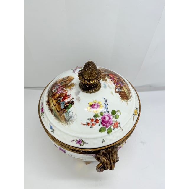 Large Samson Porcelain and Ormolu Covered Urn in the Meissen Style, Late 19th C For Sale - Image 12 of 13