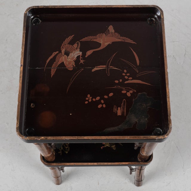 French Japonisme Bamboo Side Table For Sale - Image 9 of 10